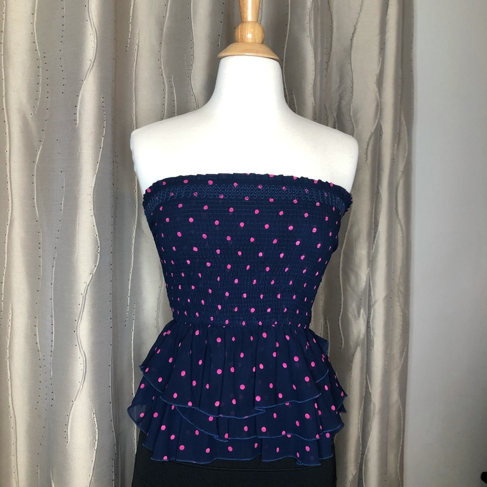 Abercrombie Strapless Polka-dot Top